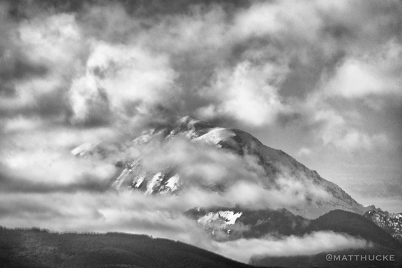 Rainier and clouds