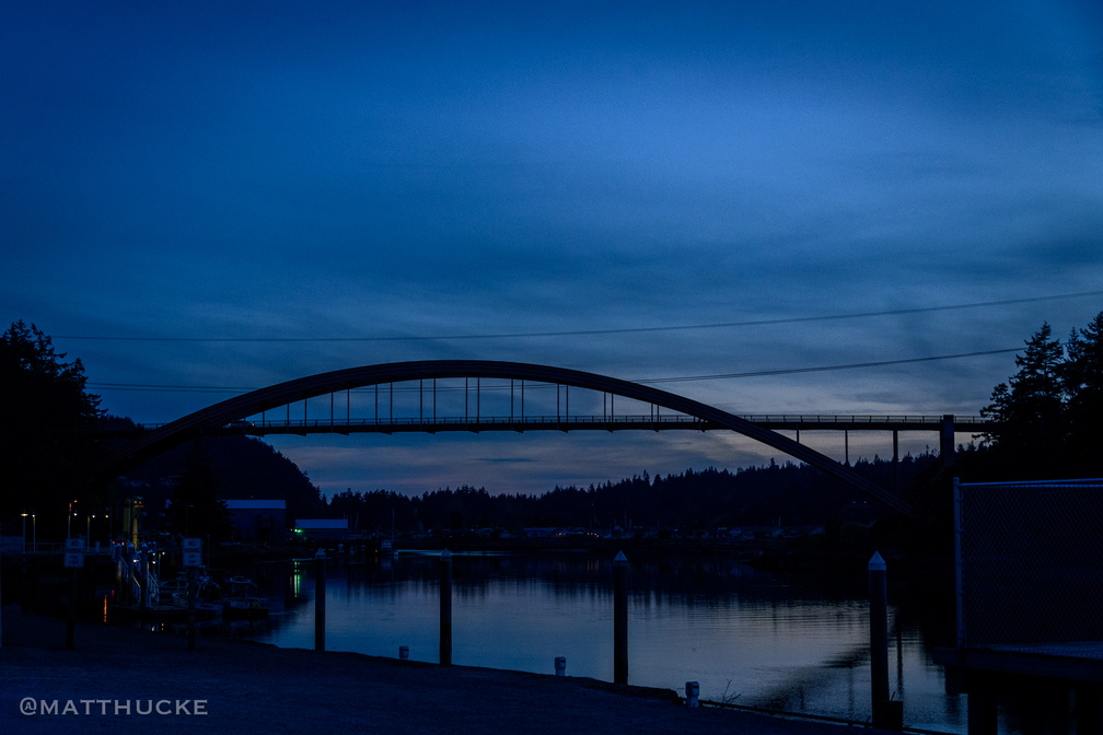 Rainbow Bridge after dark