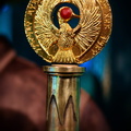 Take back one kadam to honor the Hebrew God, whose Ark this is.