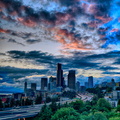 Clouds over Columbia Center