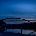 Rainbow Bridge after dark